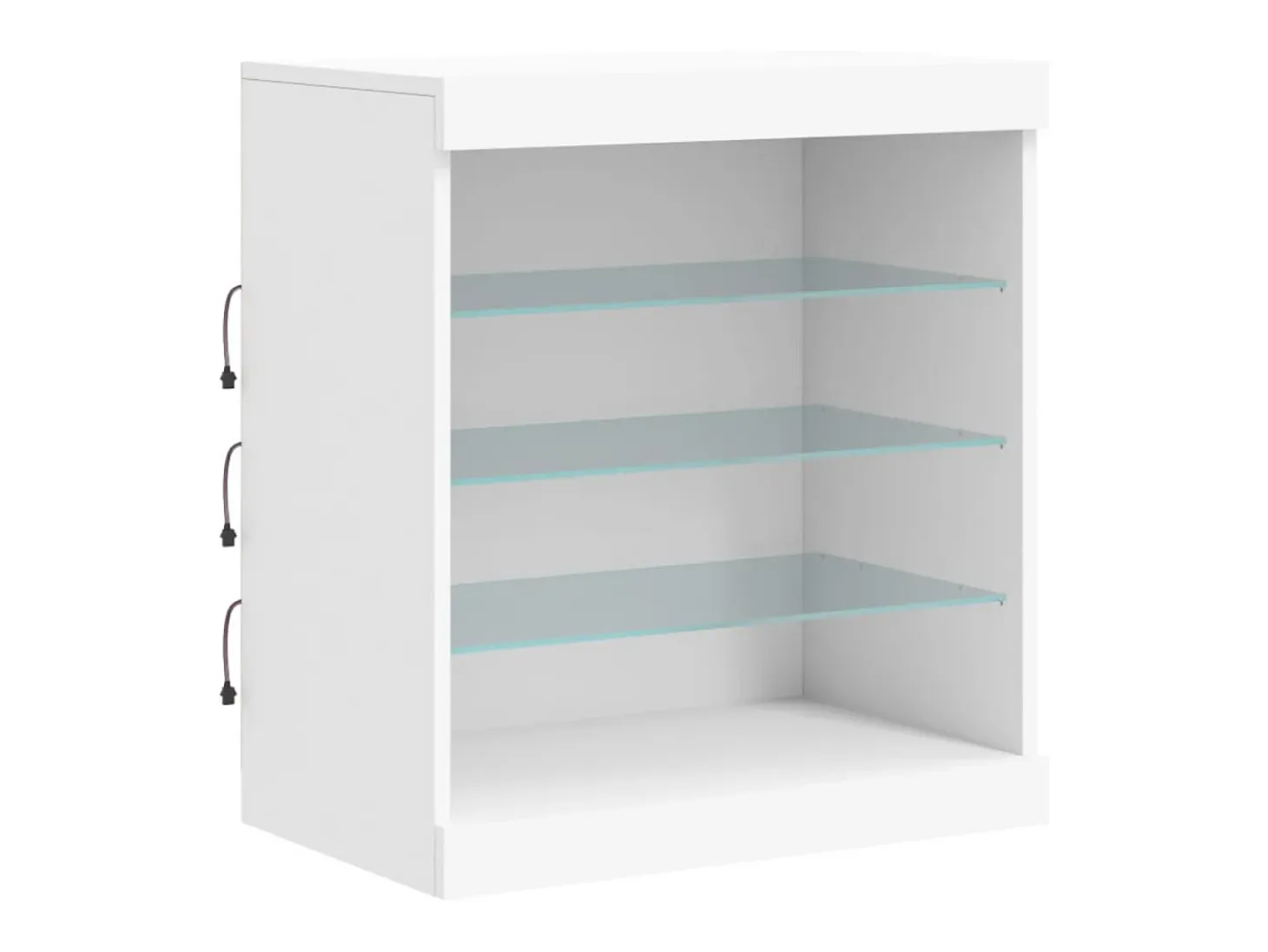 Aparador con luces LED blancas 60,5x37x67 cm