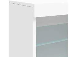Aparador con luces LED blancas 60,5x37x67 cm