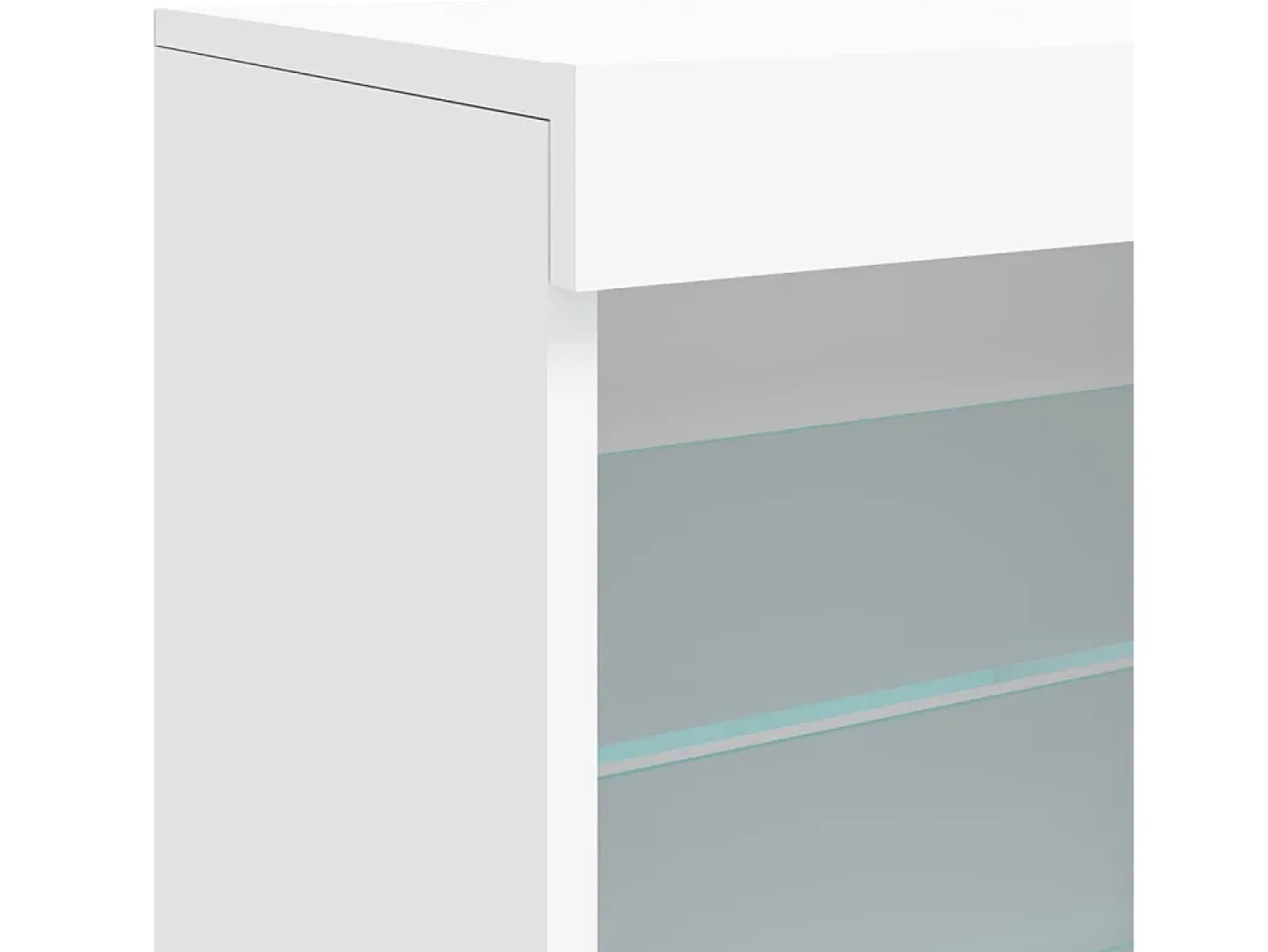 Aparador con luces LED blancas 60,5x37x67 cm