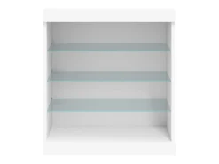 Aparador con luces LED blancas 60,5x37x67 cm