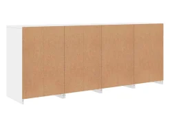 Aparador con luces LED blancas 164x37x67 cm
