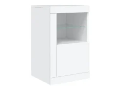 Aparador con luces LED blancas 164x37x67 cm