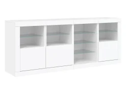Aparador con luces LED blancas 164x37x67 cm