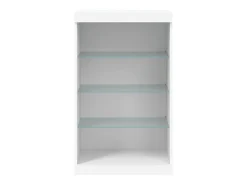 Aparador con luces LED blanco 60,5x37x100 cm