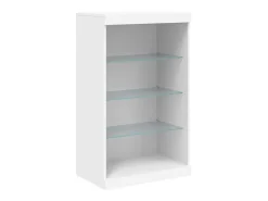 Aparador con luces LED blanco 60,5x37x100 cm