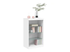 Aparador con luces LED blanco 60,5x37x100 cm