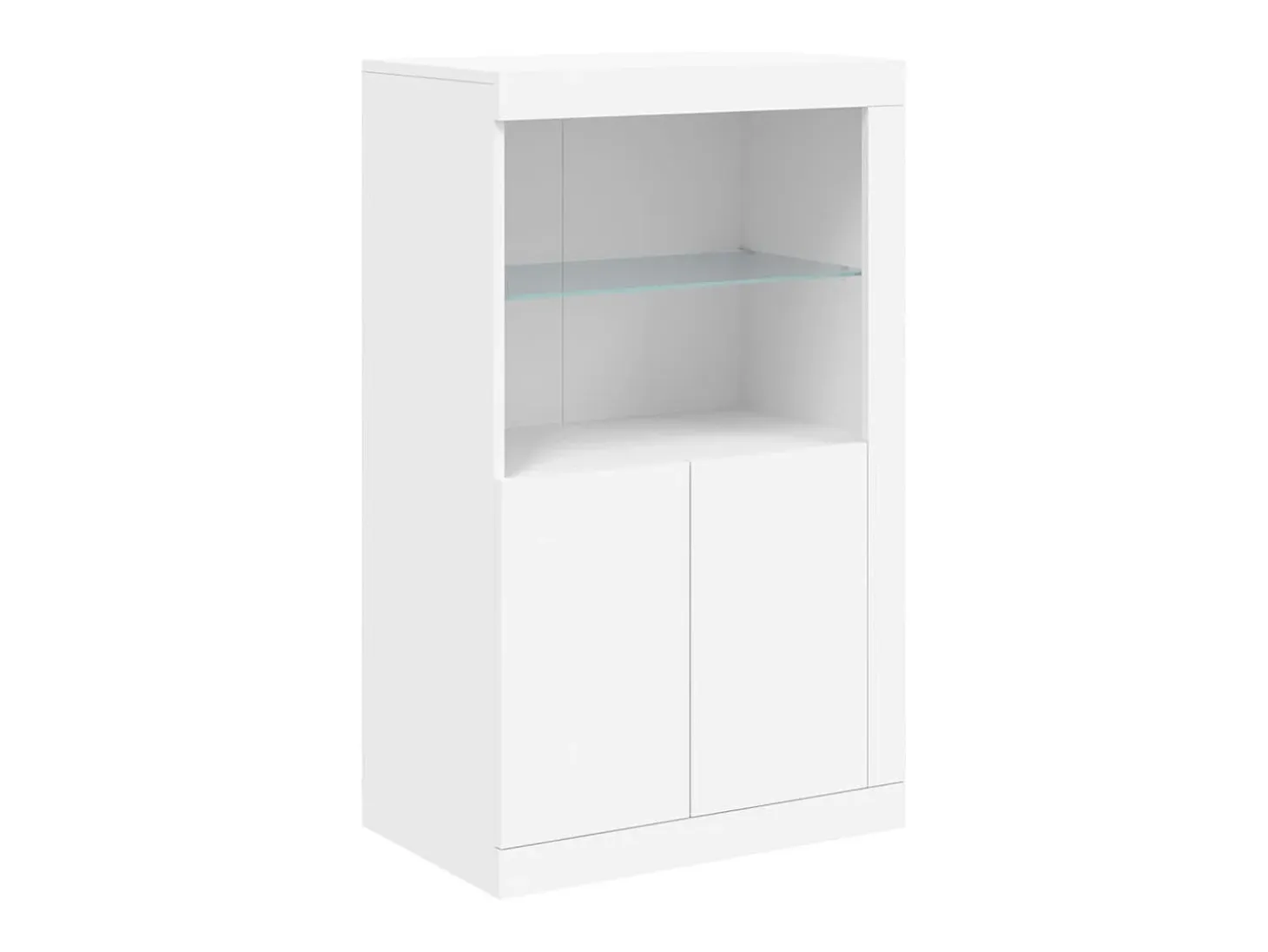 Aparador con luces LED blancas 181,5x37x100 cm