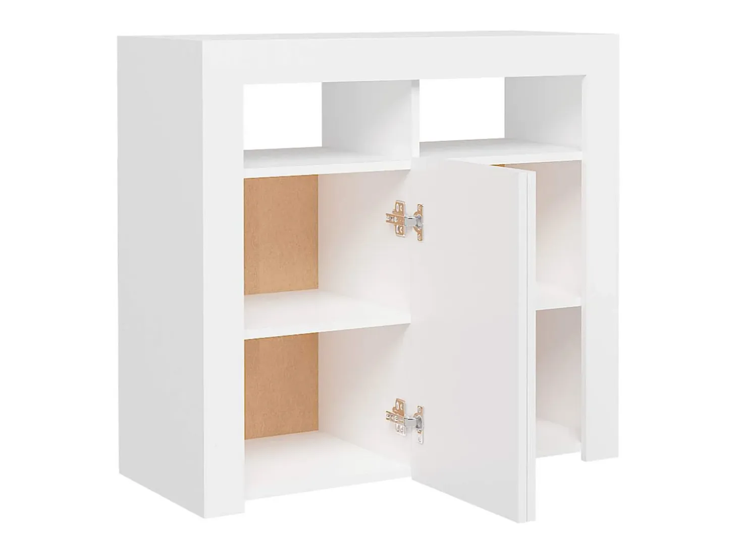 Aparador con luces LED Blanco 80x35x75 cm