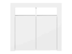 Aparador con luces LED Blanco 80x35x75 cm