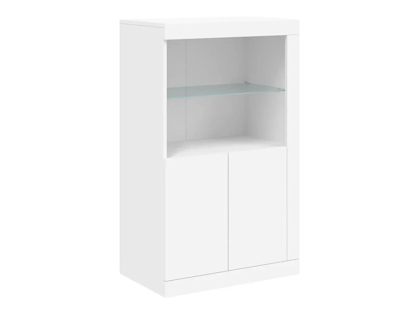 Aparador con luces LED blancas 181,5x37x100 cm
