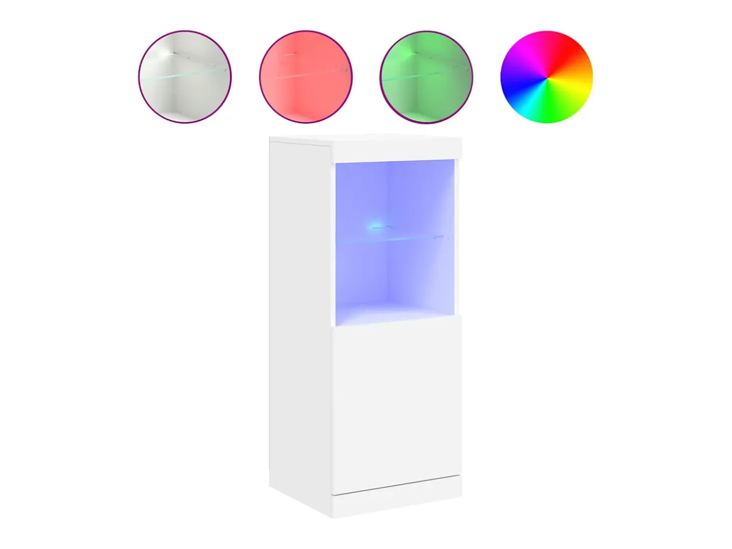 Aparador con luces LED blancas 41x37x100 cm