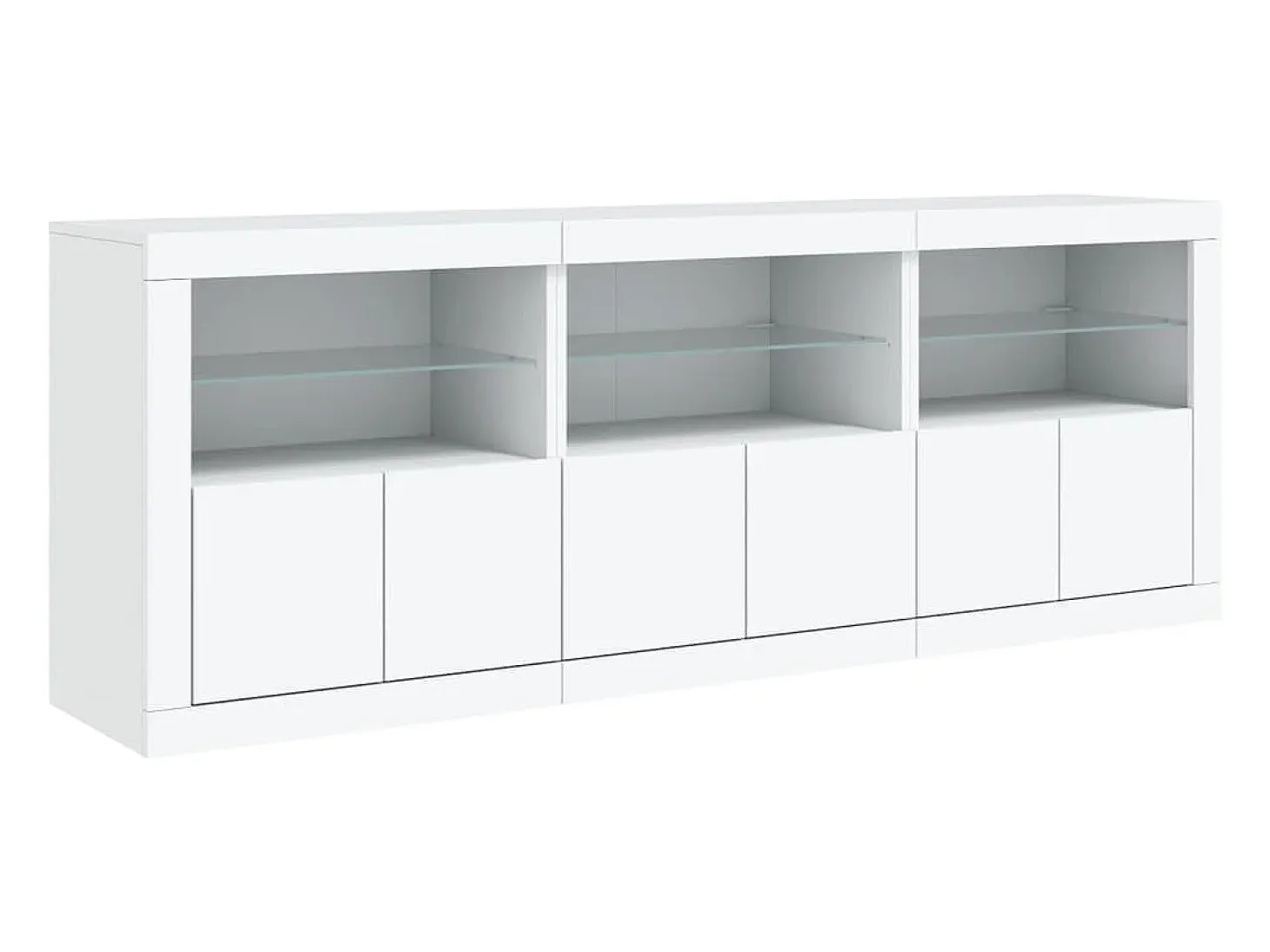 Aparador con luces LED blanco 181,5x37x67 cm
