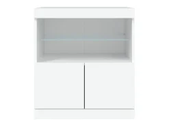 Aparador con luces LED blanco 60x37x67 cm