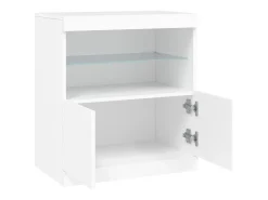 Aparador con luces LED blanco 60x37x67 cm
