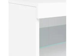 Aparador con luces LED blanco 60x37x67 cm