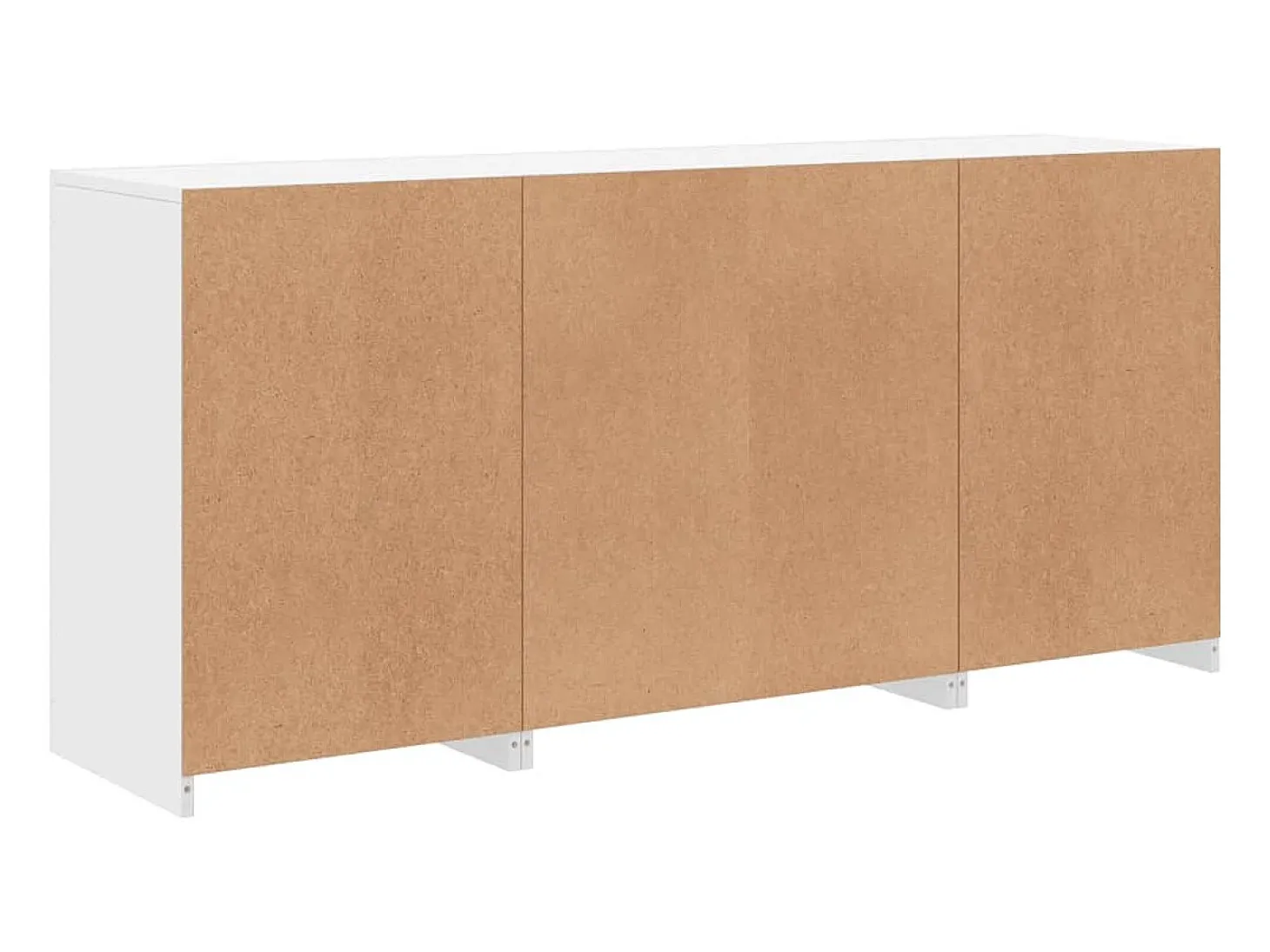 Aparador con luces LED blanco 142,5x37x67 cm