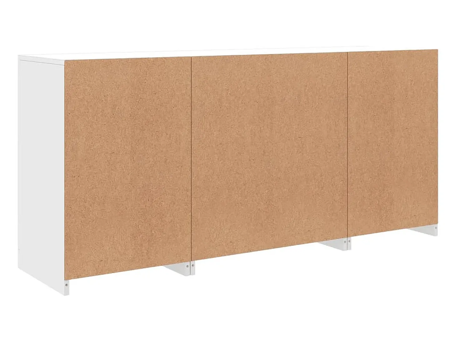 Aparador con luces LED blanco 142,5x37x67 cm
