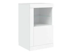 Aparador con luces LED blanco 142,5x37x67 cm