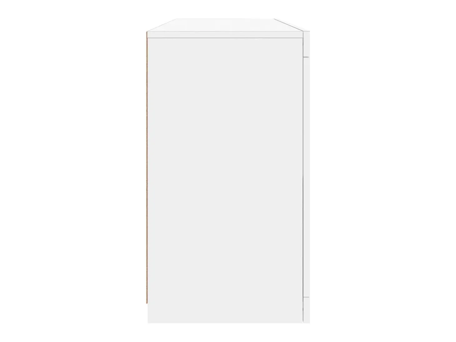 Aparador con luces LED blanco 142,5x37x67 cm