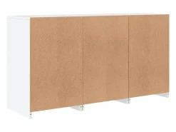 Aparador con luces LED blanco 123x37x67 cm