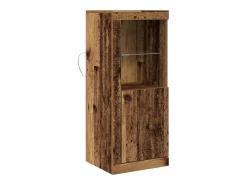 Aparador con luces LED en madera vieja 41x37x100 cm