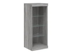 Aparador con luces LED gris Sonoma 162x37x100 cm