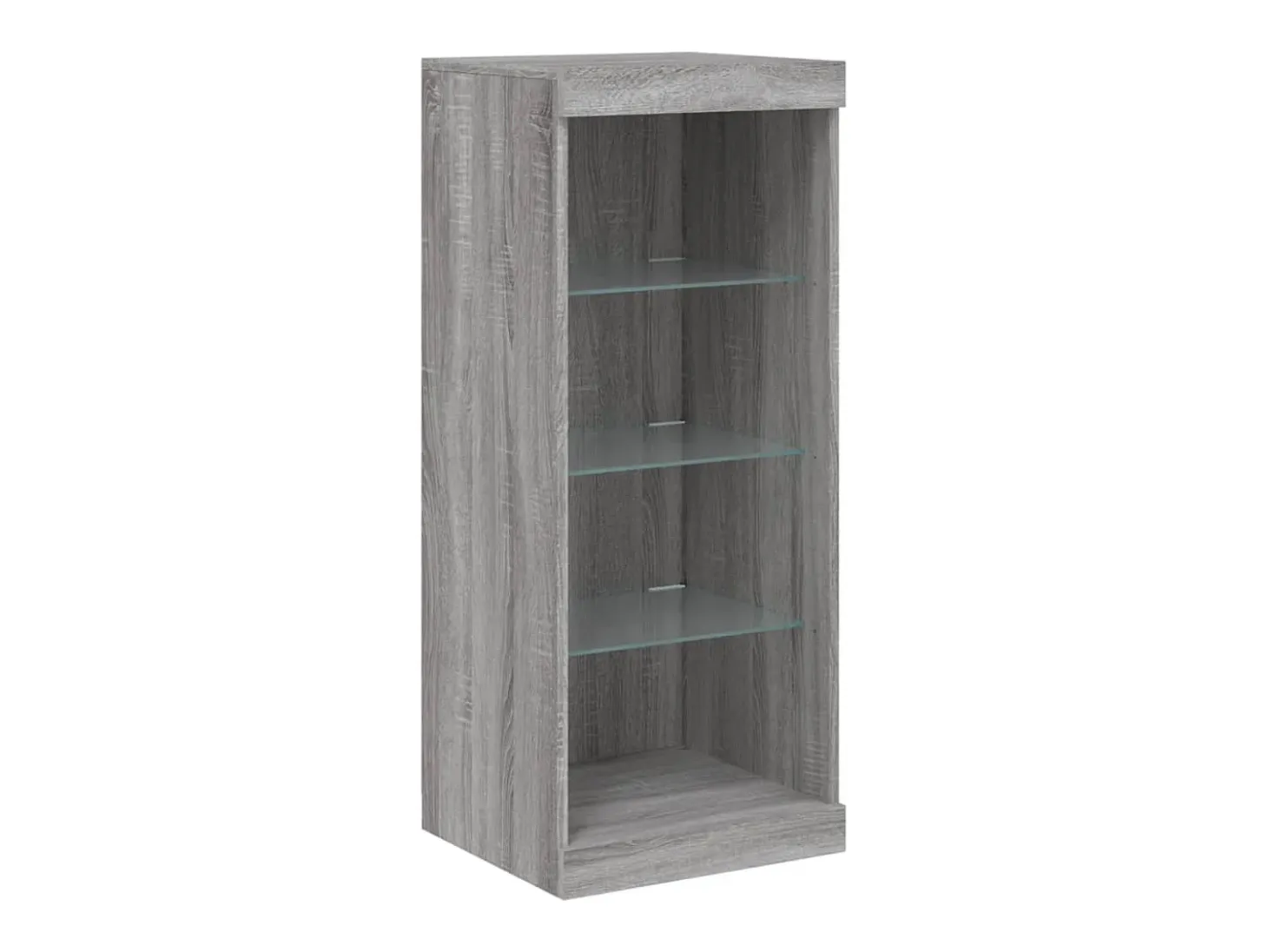 Aparador con luces LED gris Sonoma 162x37x100 cm
