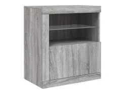 Aparador con luces LED gris Sonoma 60,5x37x67 cm