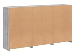 Aparador con luces LED gris Sonoma 181,5x37x100 cm