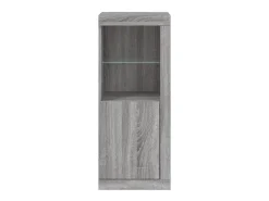 Aparador con luces LED gris Sonoma 41x37x100 cm
