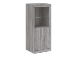 Aparador con luces LED gris Sonoma 41x37x100 cm
