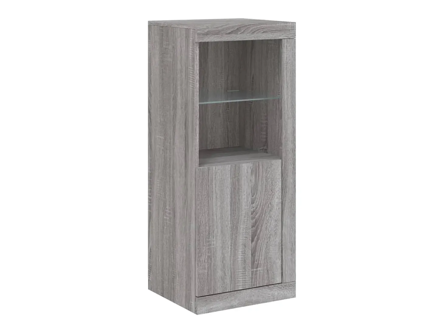 Aparador con luces LED gris Sonoma 41x37x100 cm