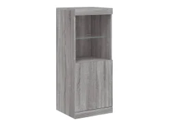Aparador con luces LED gris Sonoma 41x37x100 cm ES290096
