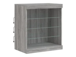 Aparador con luces LED gris Sonoma 60,5x37x67 cm