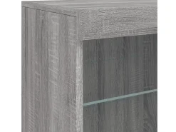 Aparador con luces LED gris Sonoma 60,5x37x67 cm