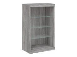 Aparador con luces LED gris Sonoma 60,5x37x100 cm ES786846