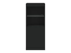 Aparador con luces LED negro 41x37x100 cm