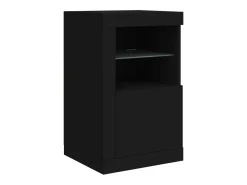 Aparador con luces LED negro 123x37x67 cm
