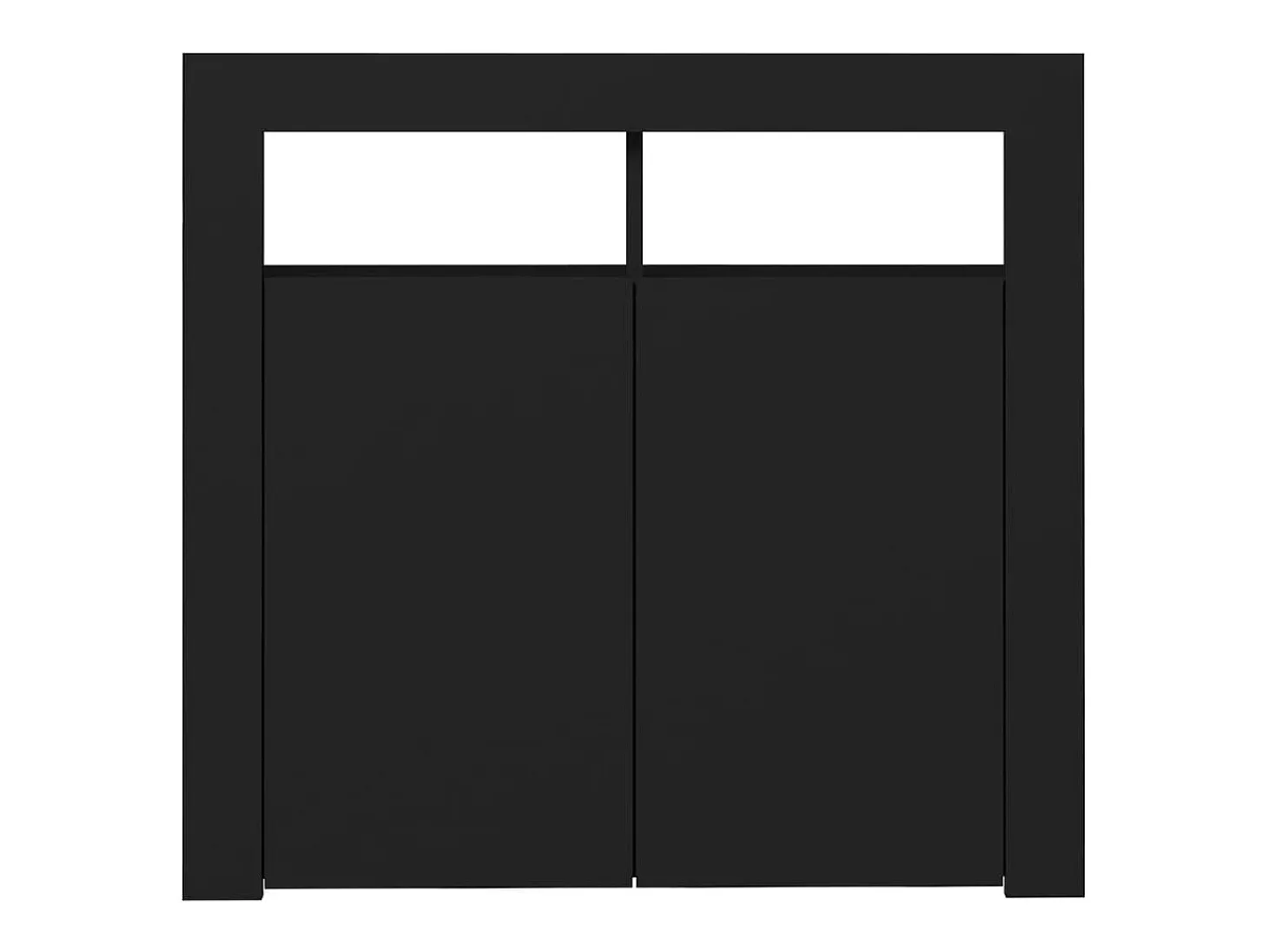 Aparador con luces LED negro 80x35x75 cm