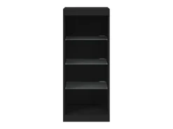 Aparador con luces LED negro 41x37x100 cm