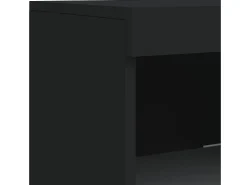 Aparador con luces LED negro 41x37x100 cm
