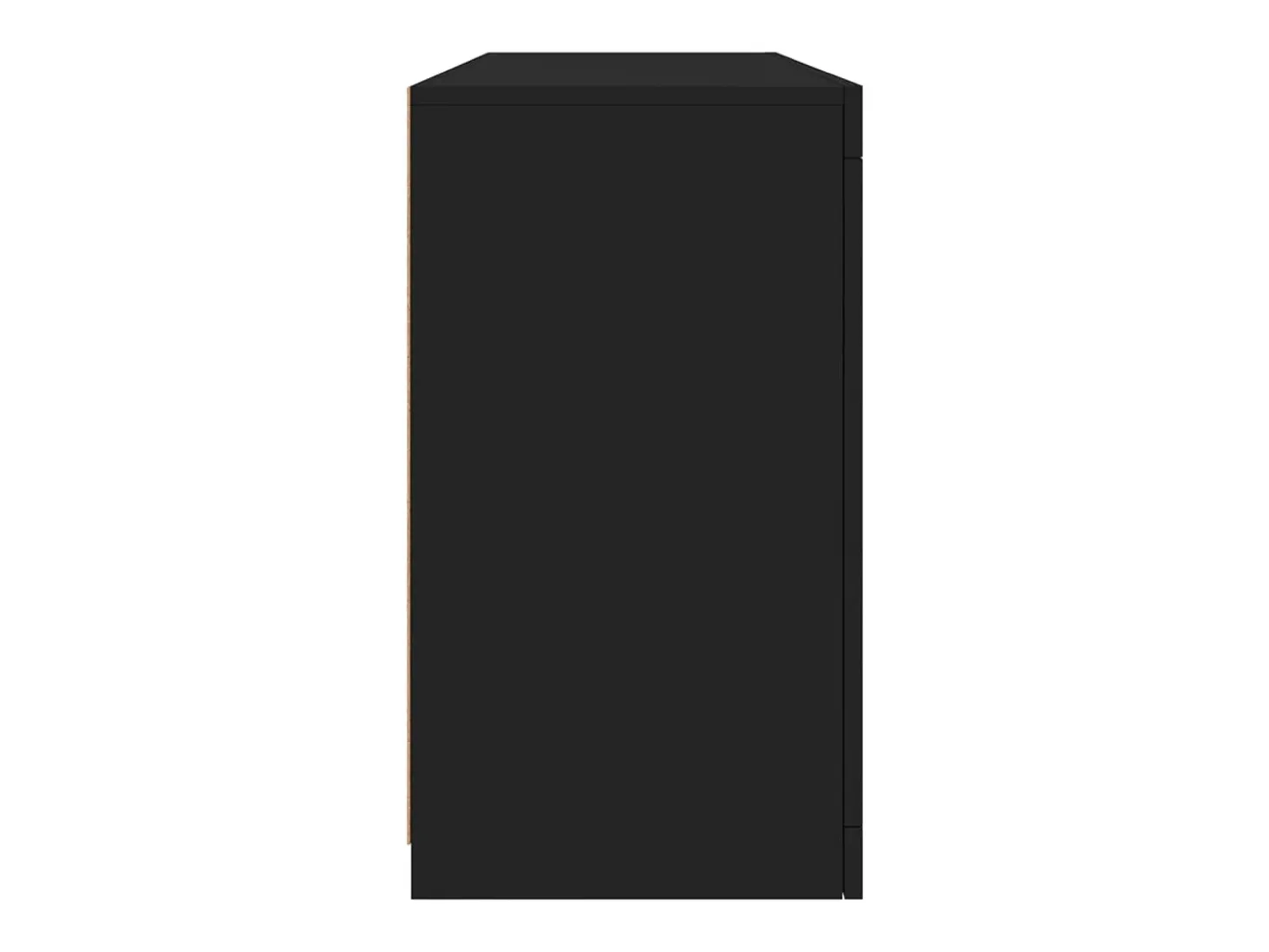 Aparador con luces LED negro 142,5x37x67 cm