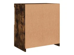 Aparador con luces LED roble ahumado 60,5x37x67 cm