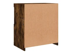 Aparador con luces LED roble ahumado 60x37x67 cm