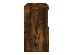 Aparador con luces LED roble ahumado 60x37x67 cm