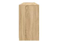 Aparador con luces LED roble Sonoma 162x37x67 cm