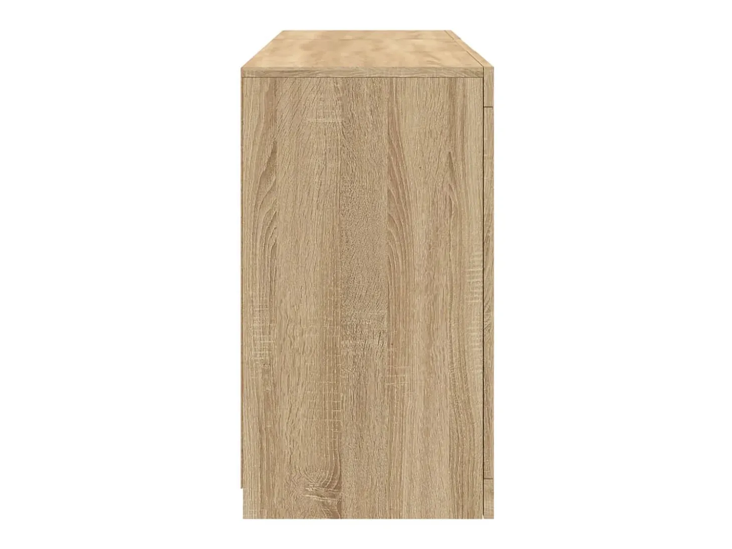 Aparador con luces LED roble Sonoma 123x37x67 cm