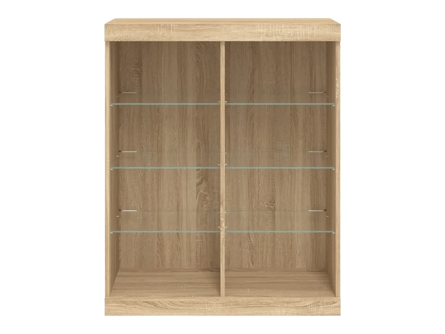 Aparador con luces LED roble Sonoma 81x37x100 cm