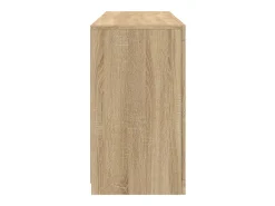 Aparador con luces LED roble Sonoma 123x37x67 cm