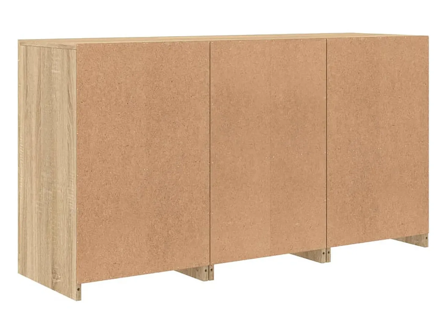 Aparador con luces LED roble Sonoma 123x37x67 cm